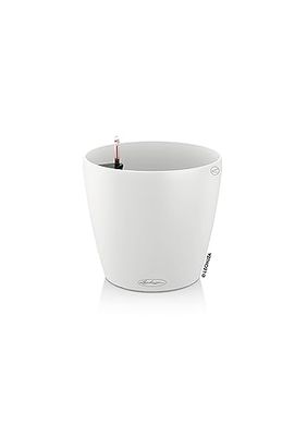 Lechuza – Pot de Fleurs d’Extérieur et d'Intérieur – Color Classico – Réserve d'Eau Intégrée – Coloris Blanc – Ø 21 x 20 cm