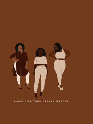 Black Girl Your Dreams Matter NoteBook/Journal 300 page Hardback Notebook Style 2 Brown