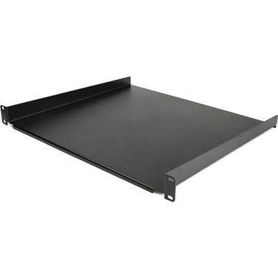 StarTech.com 1U Server Rack Schap - Universele Rack Mount Cantilever Shelf voor 19" Netwerk Kast & Apparatuur - Heavy Duty Staal - Capaciteit 20kg - Diepte 41cm (16”) - Zwart (CABSHELF116)