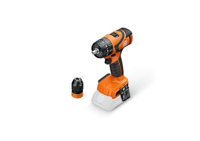 FEIN Taladro atornillador percutor a batería, ASB 18 Q AS, 2 velocidades, Con motor sin escobillas y alojamiento QuickIN, para perforar hasta 13 mm, sin batería y cargador