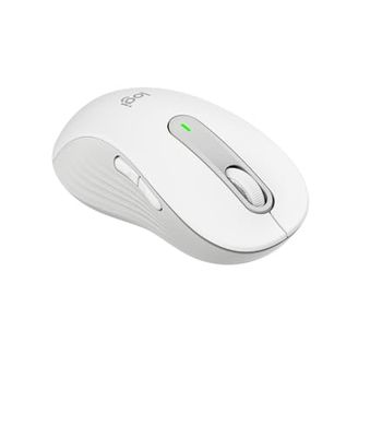 Logitech Signature M650 L Left Mouse wireless - Per mancini con mani grandi, Durata Batteria 2 anni, Clic Silenziosi, Tasti Personalizzabili, Bluetooth, per PC/Mac/Più dispositivi/Chromebook - Bianco