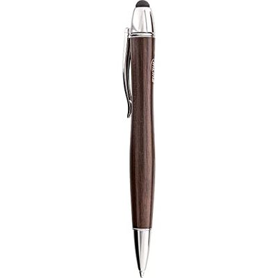 InLine 55464 woodpen, stylus-pen voor touchscreens + balpen, walnoot/metaal