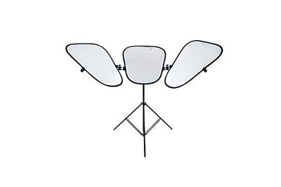 Manfrotto - Pannelli riflettenti (3)"Triflector Mkii" con piedistalli, colore: Sunfire/Argento