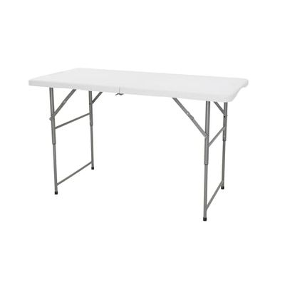 Multifunctionele klaptafel, in hoogte verstelbaar, 122 x 60 x 50-74 cm, inklapbare envelop en draaggreep voor onderweg