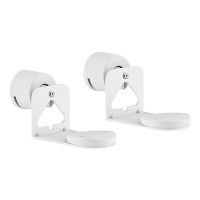 PureMounts supporto per diffusori per Sonos Era 100 & 300 set di 2, supporto a parete per diffusori con gestione dei cavi, orientabile +/-30°, inclinabile 0/-30°, capacità di carico 5 kg, bianco