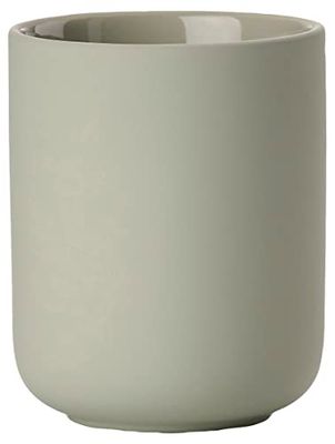 Zone Denmark Ume - Bicchiere portaspazzolino in grè/ceramica, bello e pratico, diametro 8,3 cm, altezza 10,3 cm, verde eucalipto