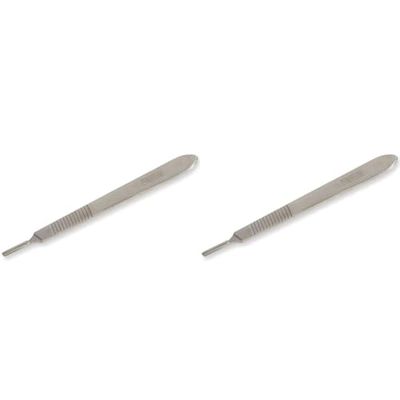 Gima - Manche pour Gauge ou Bistouri en acier inoxydable, n. 3, pour les Lames 10 à 15. (Lot de 2)