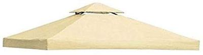 Top bâche pour tonnelle de Rechange 3 x 3 m avec Airvent 180 g (Ecru)