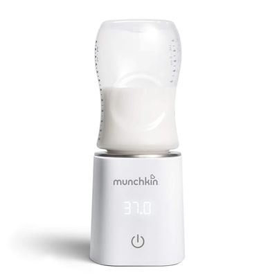 Munchkin Nieuwe digitale flessenwarmer 37° - perfecte temperatuur, elke keer, blanca, netvoeding