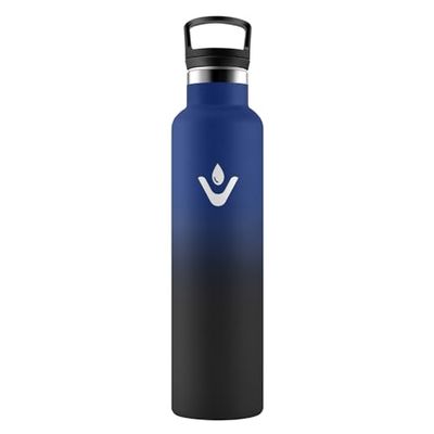 Borraccia Acciaio Inox 1 Litro, Bottiglia Termiche con Cannuccia, Isolamento Sottovuoto, Borraccia Termica Riutilizzabile, a Prova di Perdite, senza BPA, Termos per Scuola, Gimnasio, Campeggio