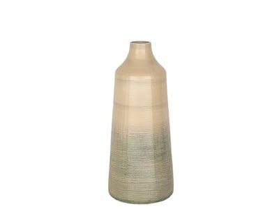 FLORERO VIDRIO BEIGE GRIS