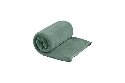 Sea to Summit - Tek Towel reishanddoek S, handdoek, zachte badstof, absorberend en sneldrogend, hanger en tas, camping, boottochten en fitness, 40 x 80 cm, Sage Green, 120 g