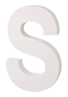 Honsell 1245819 – Cadre Lettre S en MDF, Face Avant avec Chiffon en Coton, idéal pour l'huile, Acrylique, Aquarelle, Pastel, feutres et Crayons de Couleur, env. 20 x 15,5 x 2,5 cm