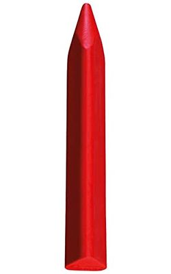 Jovi - Jumbo Easy Grip Crayons, etui med 12 triangulära kritor, röd färg, superresistent och högpresterande, glutenfri (97302)