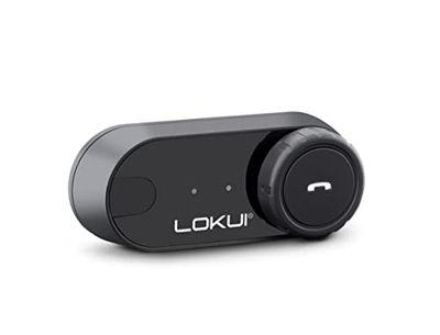 LOKUI, K30 Motorintercomsysteem, bluetooth, enkel, hoofdtelefoon voor motorhelm met ruisonderdrukking, communicatie van bestuurders, bereik 800 m, FM-radio, autonomie 10 uur, 1 headset