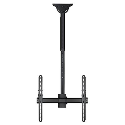 Verstelbare plafondbeugel voor monitoren van 81,3-139,7 cm (32-55 inch) met zwenk-, kantel- en verlengingsmogelijkheden, zwart, ideaal voor optimalisatie van de ruimte en betere zichtbaarheid.