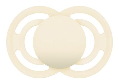 MAM Chupeta, a partir de 6 meses, tina simétrica, plana, extra fina e flexível de silicone Skin Soft Silicone de fácil aceitação, com caixa auto-esterilizadora, MAM Perfect, neutro mate, pack de 1
