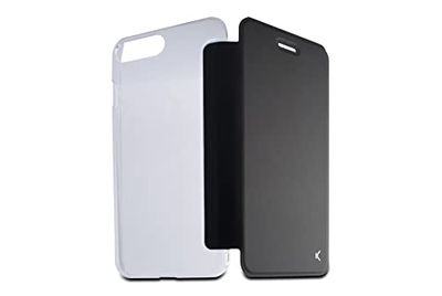 KSIX smart your tech Flip Case for iPhone 7 Plus, iPhone 8 Plus, Semi-Rigid, Black