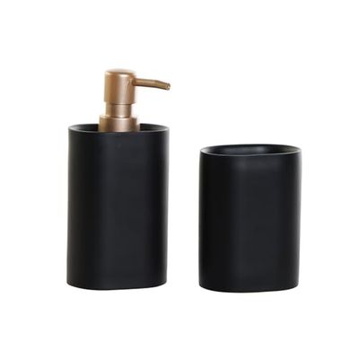 DOSIFICADOR SET 2 RESINA PVC 8,5X6X18 NEGRO