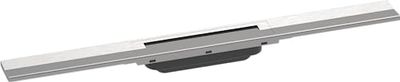 hansgrohe RainDrain Flex - set di canalina doccia accorciabile, canale di drenaggio 700 mm, scarico a pavimento della doccia, acciaio inox spazzolato