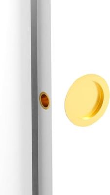 Sliding Door Kit – Sliding Door Handle – Nail Handle for Sliding Door – Round Rosettes and Central Thimble – and Thimble (BRASTED)