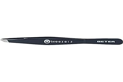 Beter - Magnetic Hair Removal Tweezers, Straight Tip for Precise and Fast Hair Removal – Black
