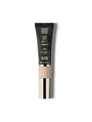 Dripping Gold CC Me In Porcelain – Full-Coverage CC Cream Foundation with SPF 45, Hydrating & Brightening Formula, Lightweight & Long-Lasting Makeup Base