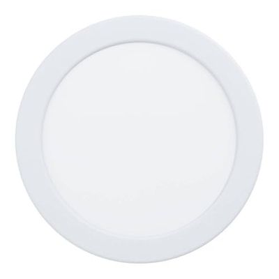 EGLO Connect.z Smart-Home recessed LED Bathroom Spotlight Fueva 6-Z, Flat, Ø 16.6 cm, ZigBee, app and Alexa Voice Control, RGB, Warm-Cold White, dimmable, White Metal Ceiling spot, IP44