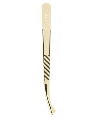 Truyu 10-1015 24ct Gold Plated Easy View Slant Tweezer - Perfect For Facial Hair Removal For Women and Eyebrow Tweezers., Silver