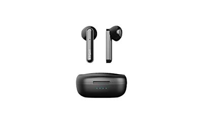 RYGHT Alfa TWS R483416 Semi-in-ear hoofdtelefoon, draadloos, bluetooth-hoofdtelefoon, met oplaadkoffer, tot 17 uur combi-luistertijd, zwart