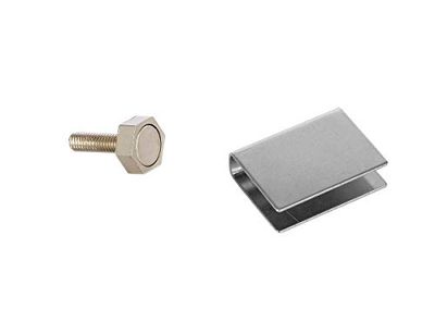 eliga Magnete per porta 15 mm con lamiera adesiva a U per porte in vetro 8 mm