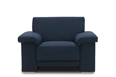 DOMO. collection Coro FK fauteuil, enkele stoel met binnenvering, tijdloze bank, 1-delig meubel, donkerblauw, 120 x 91 x 84 cm