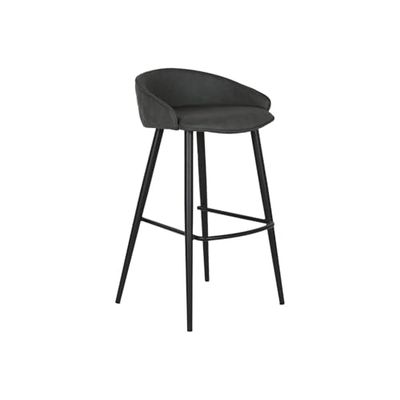 TABURETE PU METAL 48X47X87,5 GRIS OSCURO