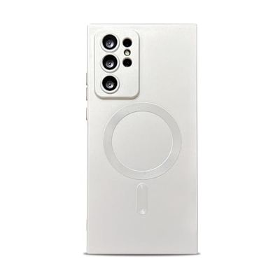 phylla for Samsung Galaxy Note 20 Ultra Phone case [Compatible with MagSafe] [Full Camera Protection Slim] Luxury Magnetic Solid Color Cover Soft Silicone Bumper for Note 20 Ultra 5g 6.9" (White)