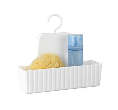 Allstar douche-Caddy Minas wit - doucheplank, wandmand, polypropyleen, 25,3 x 22,5 x 8 cm, wit