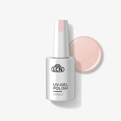 LCN Lakier do paznokci UV Candy Pink – kryjący i długo utrzymujący się szelak – delikatne usuwanie Soak-off – wegański, nietestowany na zwierzętach i bez HEMA – 10 ml