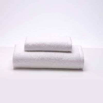 Sancarlos Ocean Sink and Shower Towel Set, White, 100% Cotton, 550 g/m2