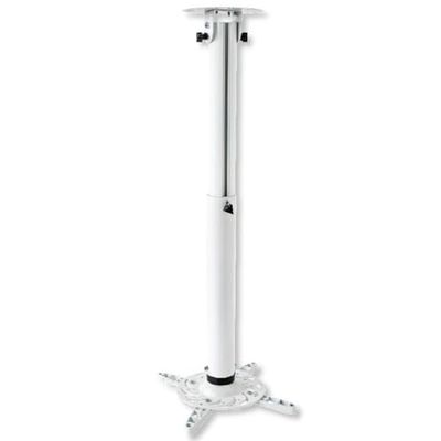 Techly 022267 Supporto a Soffitto per Proiettori Estensione 500-770 mm Bianco Bianco
