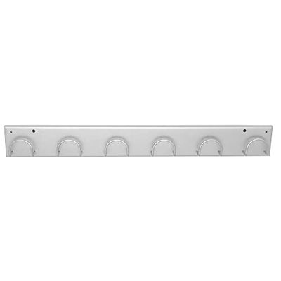 OFITURIA® Perchero de Pared Colgador de Ropa Metálico Color Plata con 6 Colgadores