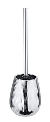 WENKO Dakar keramisk toalettborsthållare, 12,6 x 42 x 12,6 cm, krom