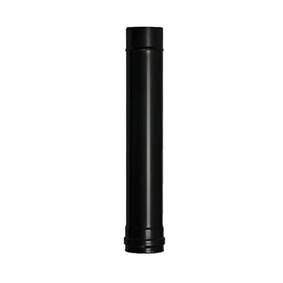 WOLFPACK LINEA PROFESIONAL Wolfpack 22013020 Stalen buis zwart lengte houtkachel, open haard, hoge sterkte, geglazuurde pellet, Ø 80 mm. 50 cm
