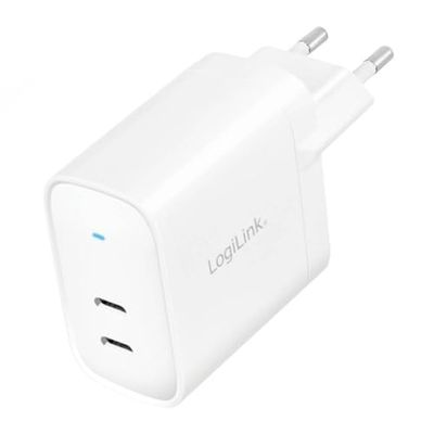 LogiLink Adattatore presa USB 65 W con tecnologia GaN (nitruro di gallio) con protezione da sovracorrente, sovratensione, cortocircuito, surriscaldamento