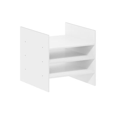 Furinno Cubicle 3-Shelf File Organizer Cube Insert, Wit