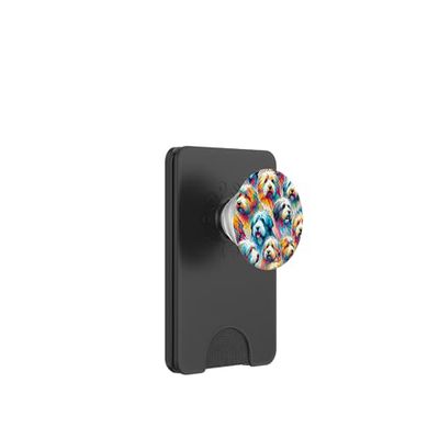 Colorido Pop Art Pastor Amante Viejo Pastor Inglés PopSockets PopWallet para MagSafe