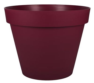 EDA Rund blomkruka Toscana Ø 60 cm - volym 76 L - Ø 59 x H 47 cm - vinröd