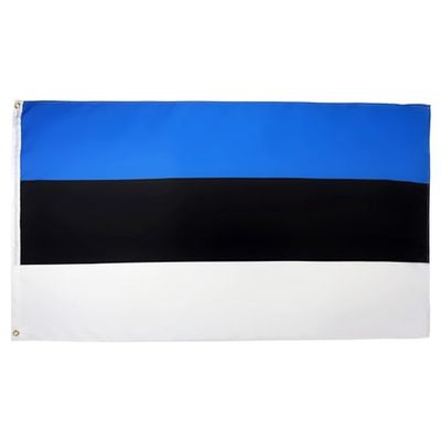 AZ FLAG - Bandera Estonia - 90x60 cm - Bandera Estonia 100% Poliéster con Ojales de Metal Integrados - 50g - Colores Vivos Y Resistente A La Decoloración
