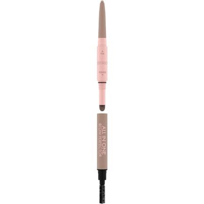 Catrice Lápiz de cejas All In One Brow Perfector, n.º 010, marrón, de larga duración, definitivo, natural, vegano, sin micropartículas de plástico, sin nanopartículas, sin perfume, 1 unidad (0,4 g)