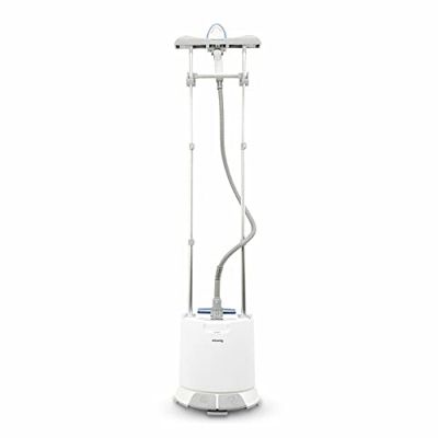 H.Koenig Verticale Hogedruk Stoomapparaat STM45, Professioneel Strijken, 1,6L, Onbeperkte Autonomie, Krachtige en Continue Stoom 35 g/min, Roestvrijstalen Zoolplaat, Klaar binnen 1 min, 2180W