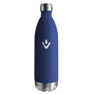 Borraccia Termica 1L, Bottiglia Acqua in Acciaio Inox, Borraccia Riutilizzabile, Senza BPA,Antigoccia, Isolamento Doppia Parete per Scuola, Adulti, Ufficio, Sport, Palestra, Campeggio e Viaggi