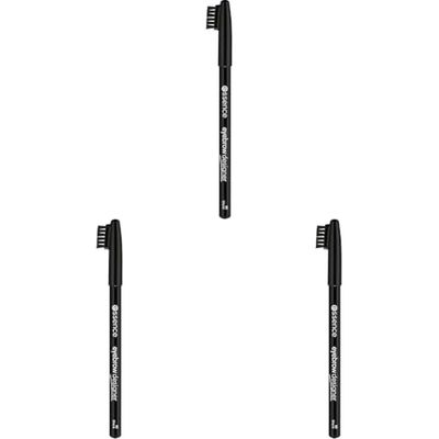 ESSENCE Eyebrow Designer lápiz de cejas 01 Black (Paquete de 3)